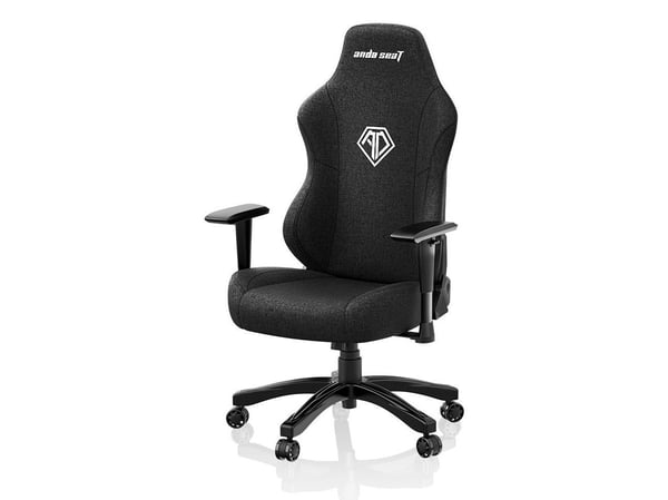 Anda Seat Phantom 3 Premium - Spillestol - ergonomisk - armlener - T-formet - tipping - roterende - EverSoft linen fabric - karbon sort