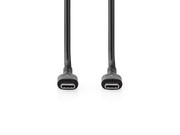 Nedis CCGL60710BK20, 2 m, USB C, USB C, USB 2.0, 0,48 Gbit/s, Sort