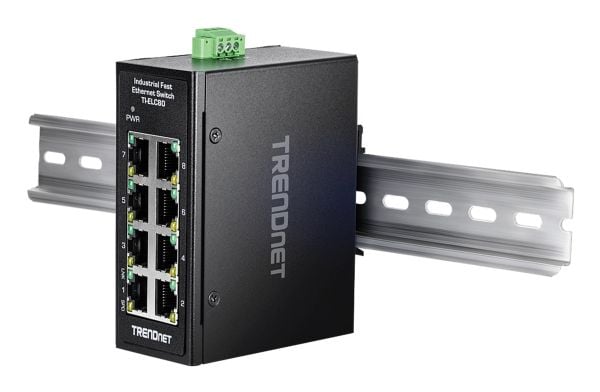 Trendnet TI-ELC80, Hallitsematon, Fast Ethernet (10/100), Täysin kaksipuolinen, Seinäkiinnitteinen