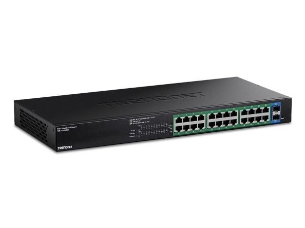 TRENDnet TPE-TG262ES - Version v1.0R - switch - EdgeSmart - smart - 24 x Gigabit Ethernet + 2 x Gigabit SFP - rackmonterbar - PoE+ (380 W) - TAA-sa...