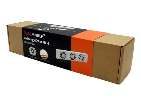 RealPower HL-1, Viftedrevet elektrisk romvarmer, Innendørs, Gulv, Hvit, 100 - 240 V, 50/60 Hz
