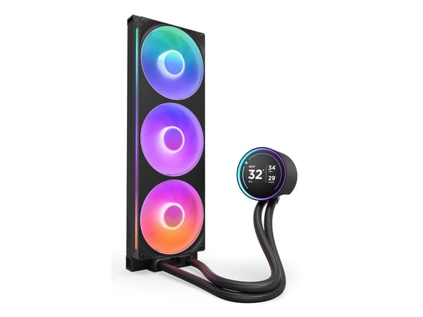 NZXT Kraken Elite 420 RGB, Alt-i-ett væskekjøler, 14 cm, Svart
