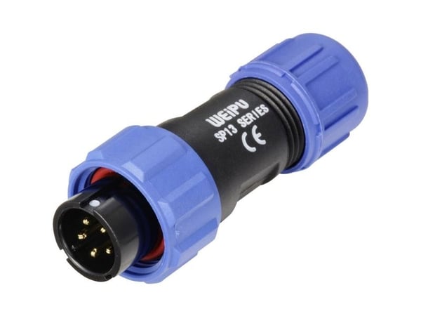 Weipu SP1310 / P 5 I rundstiftkontakt, samlet poltall: 5, serie SP13