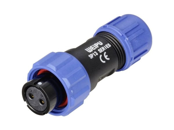 Weipu SP1310/S 2 I rundstift-tilkobling, rett samlet poltall: 2, serie SP13