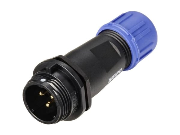 Weipu SP1311 / P 3 I rundstiftkontakt rett Samlet poltal: 3 Serie (rundstiftforbindelse): SP13 1 stk