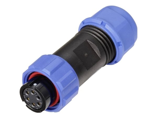 Weipu SP1310 / S 6 II rundstift-tilkobling, rett samlet polnummer: 6 serie (rundstiftkontakt): SP13 1 stk