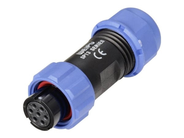 Weipu SP1310 / S 7 II rundstift-tilkobling, rett, samlet poltall: 7, serie SP13