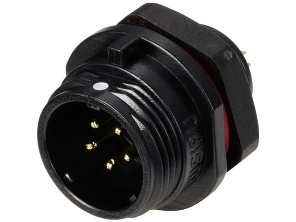 Weipu SP1312 / P 5 rundstift, innbygging, samlet poltall: 5, serie SP13
