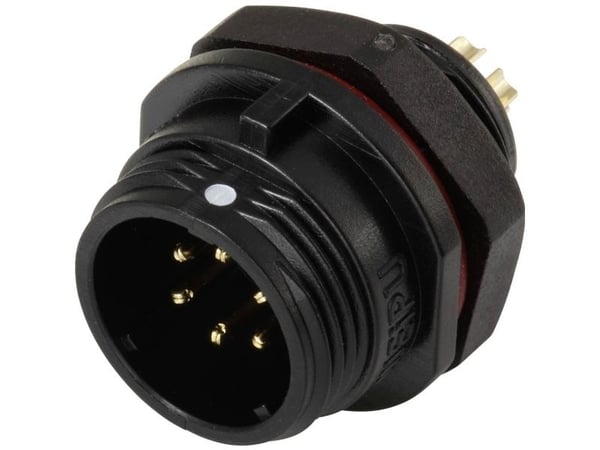 Weipu SP1312 / P 6 rund kontakt, innfelt, totalt polantall: 6, serie SP13