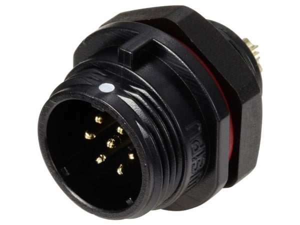 Weipu SP1312 / P 7 rundstiftkontakt, innbygging samlet antall poler 7 serie (rundstiftforbindelse): SP13 1 stk