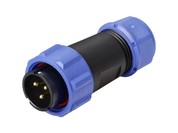 Weipu SP2110 / P 3 I rundstiftkontakt, rette poler: 3 serie (rundstiftforbindelse): SP21 1 stk