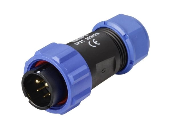 Weipu SP2110 / P 5B II rundstikk hunn rett serie (rundstiftforbindelse): SP21, 1 stk