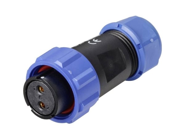 Weipu SP2110 / S 2 I rundstift-tilkobling, rett - samlet poltall: 2 - serie SP21 - 1 stk.