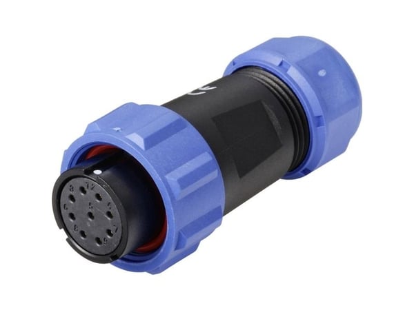 Weipu SP2110 / S 9 II rundstift-tilkobling rett, samlet poltall: 9 serie SP21