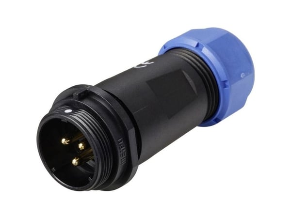 Weipu SP2111 / P 3 i rundstiftkontakt, rett samlet poltall: 3 Serie (rundstiftforbindelse): SP21 1 stk