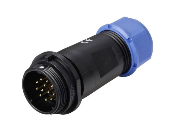 Weipu SP2111 / P 12 II rundstiftkontakt, poltall: 12, serie SP21 (1 stk)
