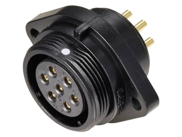 Weipu SP2113 / S 7 rundstik til innbygging samlet poltall: 7, serie SP21