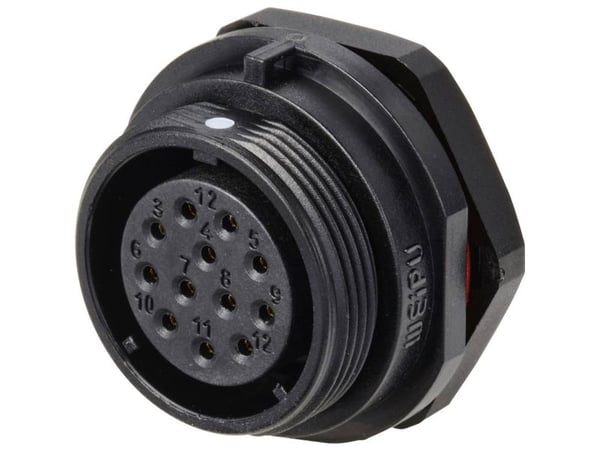 Weipu SP2112 / S 12 rundstift-tilkobling, innbygging samlet poltall: 12, serie SP21