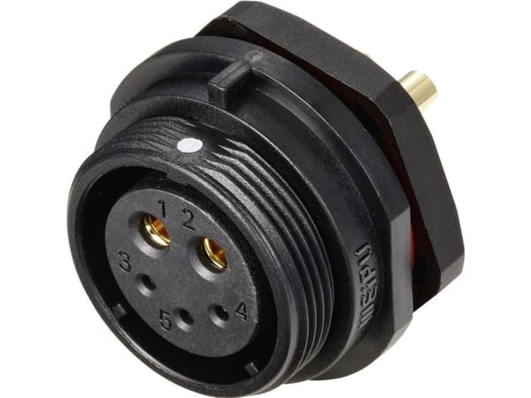 Weipu SP2112 / S 5B rundstift-tilkobling innfelt serie SP21 1 stk