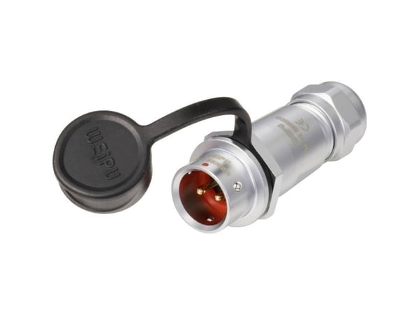 Weipu SF1211/P2 rundstiftkontakt hann, likt samlet poltall: 2