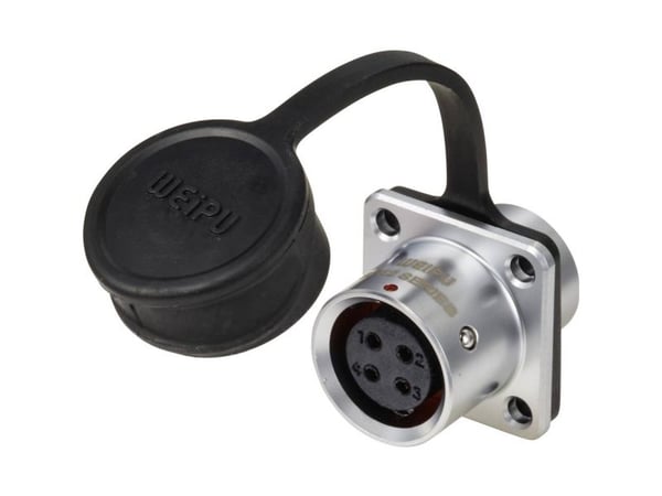 Weipu SF1213/S4 rundstiftkobling, rett sammenkobling poltall: 4 Serie (rundstiftforbindelse): SF12 1 stk