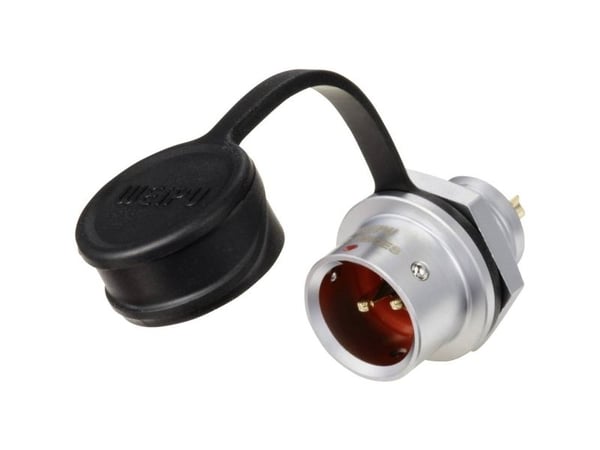 Weipu SF1212/P2 rundkontakt (SF12), 2-polet, serie (1 stk)