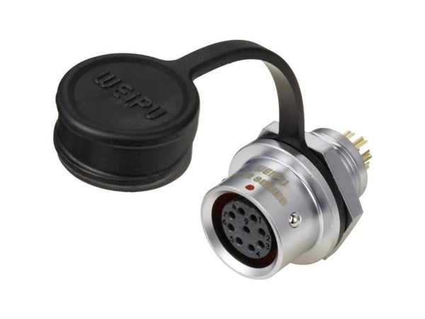Weipu SF1212/S9 rundstiftkobling, rett samlet poltall: 9, serie SF12