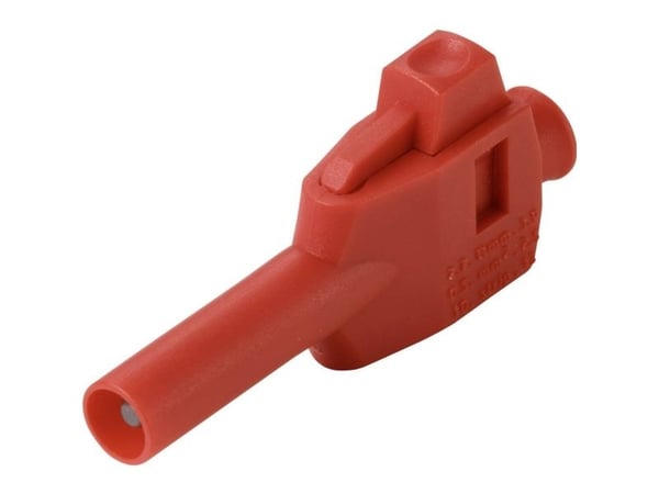 Voltcraft MP-4 laborkontakt med klemmetilkobling, rett stift-rød 50 stk (VC-17002935)