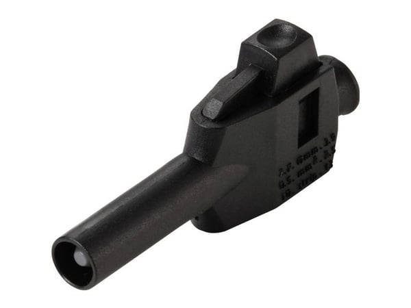 Voltcraft MP-4 laboratoriekontakt med klemtilkobling, rett stift, svart 50 stk (VC-17002940)