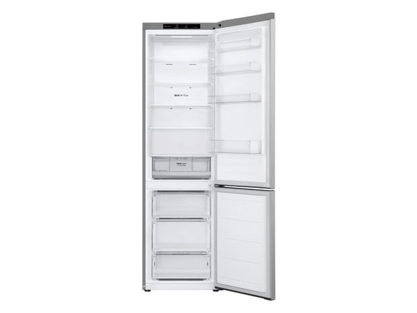 LG GBV22L0EPY - Kjøleskap/fryser - bunnfryser - bredde: 59.5 cm - dybde: 68.2 cm - høyde: 203 cm - 387 liter - Klasse E - primasølv