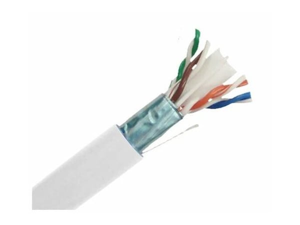 MicroConnect - Bulkkabel - 305 m - 0,55 mm - FTP - CAT 6 - kiinteä - hvid - hvid