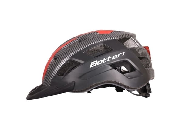Sykkelhjelm Bottari 94001RB, svart/rød, S/M