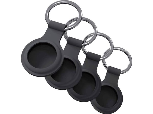 JT Berlin nøkkelring | Apple AirTag | svart | 4-pakning | 10928 (10928)