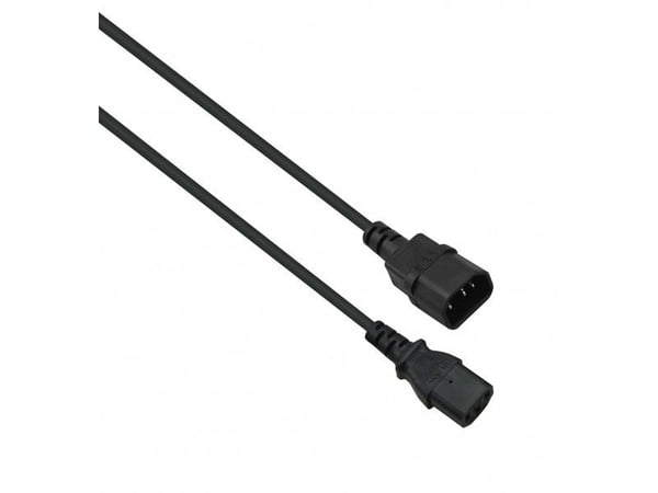 Helos - Virtalähteen jatkojohto - IEC 60320 C13 - IEC 60320 C14 - 250 V - 10 A - 5 m - musta - maailmanlaajuisesti