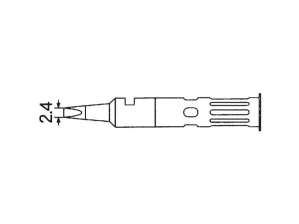 Weller 60-01-02, Loddespiss, Weller, WP 60K, 1 stykker, 2,4 mm