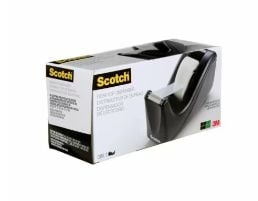 3M Scotch borddispenser C60, sammenleggbar, grå-svart buet design, vektet og stabil (C60-BK)