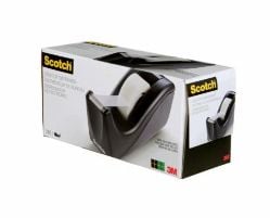 3M Scotch borddispenser C60, sammenleggbar, grå-svart buet design, vektet og stabil (C60-BK)