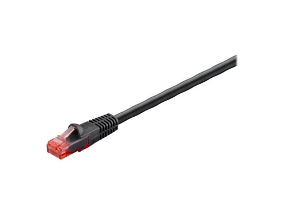 Wentronic goobay - Patchkabel - RJ-45 (M) til RJ-45 (M) - 10 m - UTP - CAT 6 - skjermet, utendørs, robust - svart (55432)