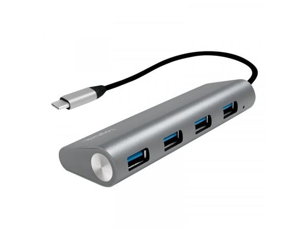 LogiLink UA0308, USB 3.2 Gen 1 (3.1 Gen 1) Type-A, USB 3.2 Gen 1 (3.1 Gen 1) Type-A, 5000 Mbit/s, Grå, Aluminium, CE, RoHS