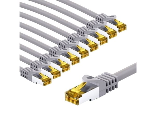 Goobay 69521, 5 m, Cat7, S/FTP (S-STP), RJ-45, RJ-45, Grå