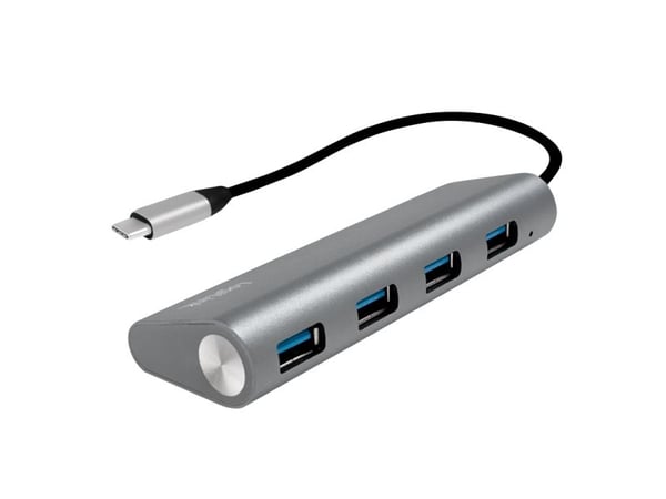 LogiLink UA0308, USB 3.2 Gen 1 (3.1 Gen 1) Type-A, USB 3.2 Gen 1 (3.1 Gen 1) Type-A, 5000 Mbit/s, Grå, Aluminium, CE, RoHS