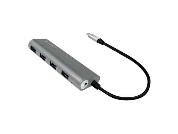 LogiLink UA0308, USB 3.2 Gen 1 (3.1 Gen 1) Type-A, USB 3.2 Gen 1 (3.1 Gen 1) Type-A, 5000 Mbit/s, Grå, Aluminium, CE, RoHS