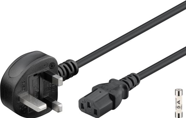 Goobay 45754, 1,5 m, Strömkontakt typ G, C13 coupler, H05VV-F3G, 230 - 250 V