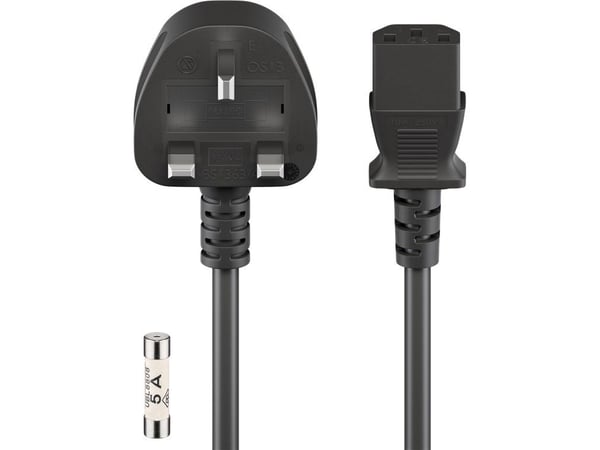 Goobay 45754, 1,5 m, Strömkontakt typ G, C13 coupler, H05VV-F3G, 230 - 250 V