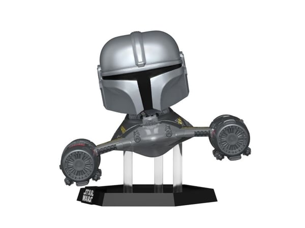 FUNKO POP! RIDE Mandalorian in N1 Starfighter, Samlefigur, Film og TV-serier, 150 g