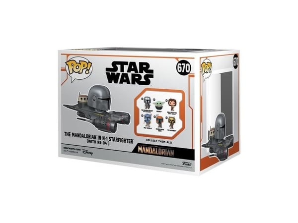 FUNKO POP! RIDE Mandalorian in N1 Starfighter, Samlefigur, Film og TV-serier, 150 g