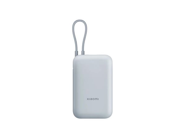 Xiaomi P15ZM - Strømbank - integrated cable - 10000 mAh - 37 Wh - 22.5 watt - 3 A - Fast Charge - 2 utgangskontakter (USB-C, USB) - isblå