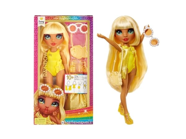 MGA Baby Doll Rainbow High Swim - Style Sunny (gul)