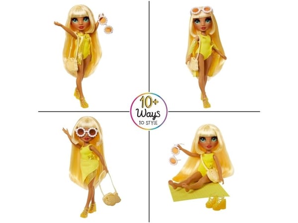 MGA Baby Doll Rainbow High Swim - Style Sunny (gul)