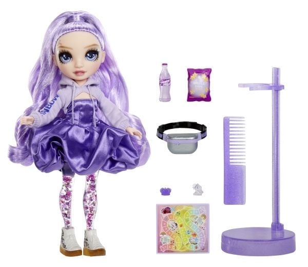 Rainbow High Sparkle & Shine Fashion Dolls- Viola (Purple), Modedocka, Flicka, 4 År, Pojke/flicka, 280 mm, Multifärg